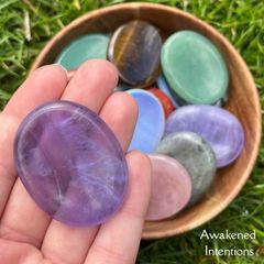 Natural Gemstone Worry Stone Pocket Crystal