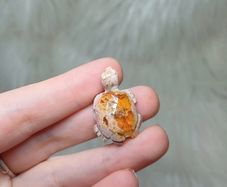 turtle carving mexican fire opal material