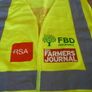 Hi Visibility Vest Waist Coat Yellow Medium. HiVis Double Band And Brace. Velcro Front Closure. Image 3