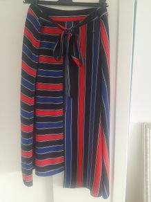 ladies  print belted skirt