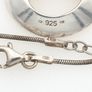 925 Vintage Sterling Silver Signed UK Modernist Spiral Pendant On Italian Chain Image 5