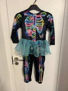 Halloween skeleton costume, 110/116cm, 5-6 years