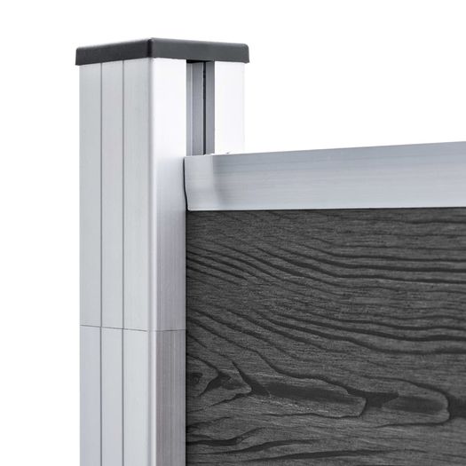 Fence Panel WPC 95x186 cm Black
