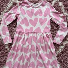 H&M Girls Heart Printed Cotton Dress 8- 10 Years