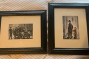 Framed pictures of Charlie Chaplin &amp; Laurel and Hardy