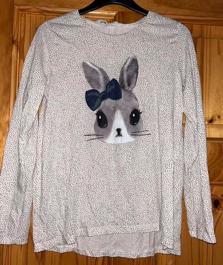 Age 8-10 H&M long sleeve bunny top