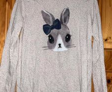 Age 8-10 H&M long sleeve bunny top