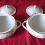 Vintage TK Thun Czechoslovakia Pair Of Porcelain Gold Gilt Tureen With Lid And Gravy Boat And Saucer Image 6