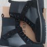 river island black leather boots size 5 Image 5