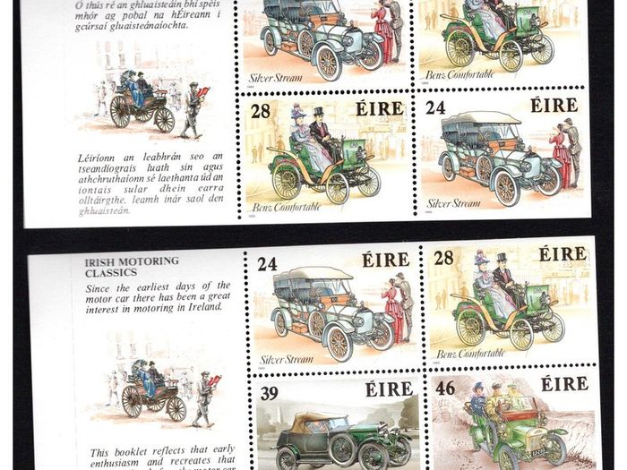 1989 Ireland Irish Motoring Commemorative Stamps Booklet Mint Never Hinged (MNH)  (inc. photos of panes)