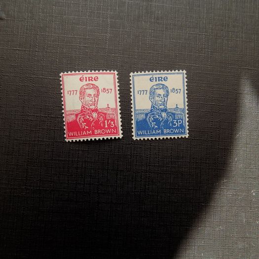 Ireland 1957.Centenary of the The Death of Admiral William Brown.Stamp Set.Mint Never Hinged.