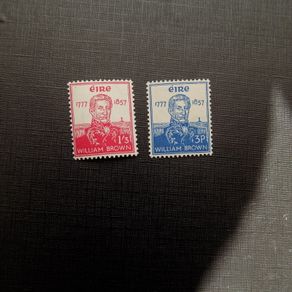 Ireland 1957.Centenary of the The Death of Admiral William Brown.Stamp Set.Mint Never Hinged.