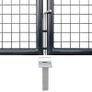 Mesh Garden Gate Galvanised Steel 289x150 cm Grey Image 6