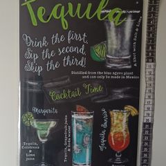 Tequila Tin Metal sign
