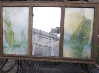 Beautiful Vintage Sailing Boots/Mirror