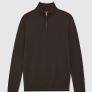 Reiss brown quarter zip large Image 2