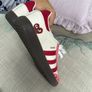 Raspberry Pink & White Lace Up Trainers, Samba Style UK Size 6 Image 9