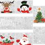 Peeping Santa Rudolph and Snowman, 8 Sheets Snowflake Christmas Window Stickers Xmas Window Clings (FREE POSTAGE) Image 4