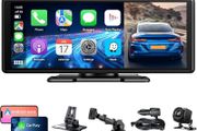 10.26" Wireless Car Stereo for Apple Carplay &amp; Android Auto, Portable IPS Touch Screen with 1080P Rear Camera, Bluetooth/Voice Control/Mirror Link/GPS Navigation/FM/AUX/WiFi