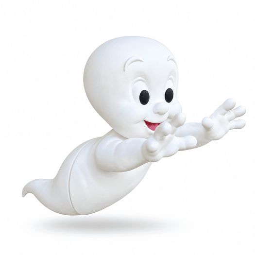 Casper Ghost Through the Window - 3D - Halloween Decor