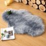 Faux Fur Area Rugs Sheepskin Fluffy Mat Fleece Chair Cover Seat Pad Soft Shaggy Area Mat for Bedroom Sofa Floor 60 x 90 cm Irregular Shape MULTIPLE COLOURS/SHAPES (FREE POSTAGE) Image 10