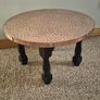 Vintage Hammered Copper Round Coffee Table Image 2