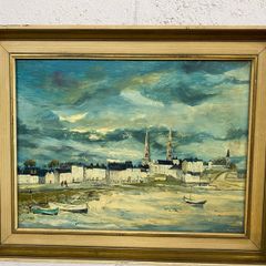 PAINTING Seascape Brenda Heath RHA (Irish, 20th century) oil on bOARD