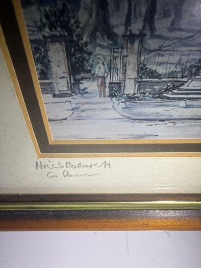 Pair of R.W. Young signed prints - Hillsborough & Muckish