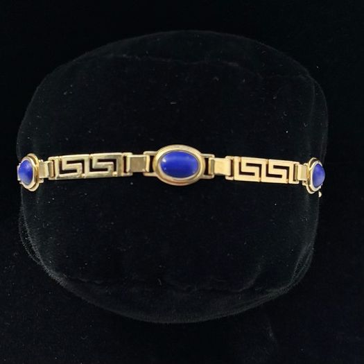 14ct Gold Lapis Lazuli Bracelet