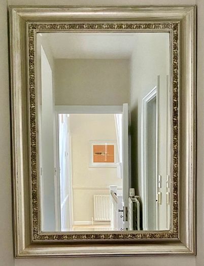 Antique silver mirror