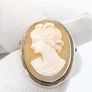 Lady Cameo Silver Brooch-Pendant Image 4