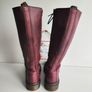 Dr Martens tall zip 20 eye boots knee hole burgundy 1B60 High UK6.5 EU40 US8.5 Image 6