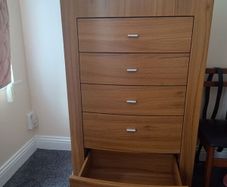 Mirrored vanity unit chest of drawers