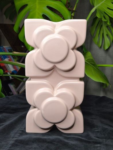 Orla Kiely House Ceramic Flower Vase Dusty Pink Vintage Style Home Decor