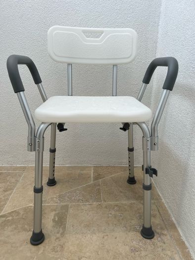 Shower Chair with Backrest and Armrests