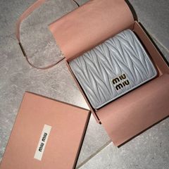 miu miu matelasse leather wallet