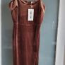 SAINT GENIES brown velour side slit dress Sz 12UK - Bnwt Image 8
