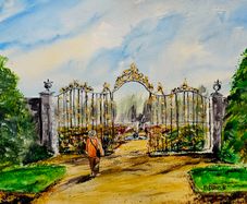 powerscourt house watercolour