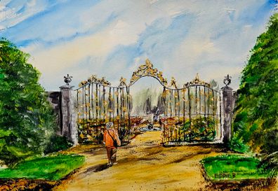 powerscourt house watercolour
