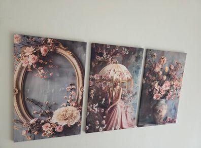 3 canvas 35x55cm each