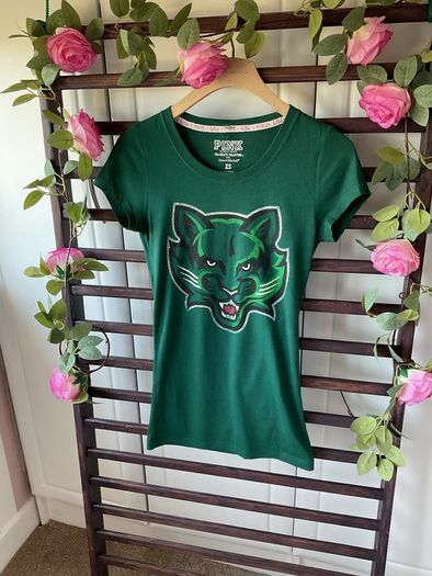 T-shirt Victoria secrets xsmall green college Tshirt