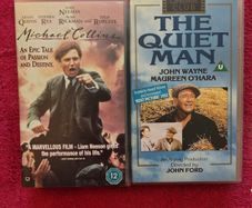 Videos "Michael Collins" and "The Quiet Man".  Near mint condition