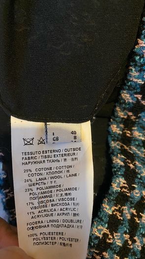Pinko designer tweed bue top
