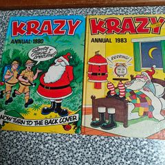 Pair of 1980s Krazy comic childrens  annuals