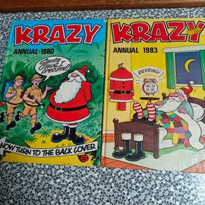 Pair of 1980s Krazy comic childrens  annuals