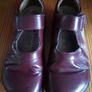 Footprints by Birkenstock Mary Jane shoes velcro girls 33 red leather Image 3