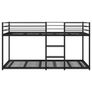 Bunk Bed without Mattress Black 90x200 cm Steel Image 3