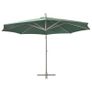 Hanging Parasol 350 cm Green Aluminium Pole Image 4