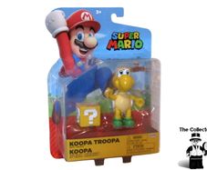 Super Mario Koopa Troopa with Block 4 Inch Jakks Pacific Action Figure Nintendo Brand New Sealed