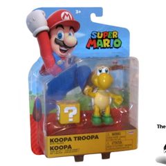 Super Mario Koopa Troopa with Block 4 Inch Jakks Pacific Action Figure Nintendo Brand New Sealed